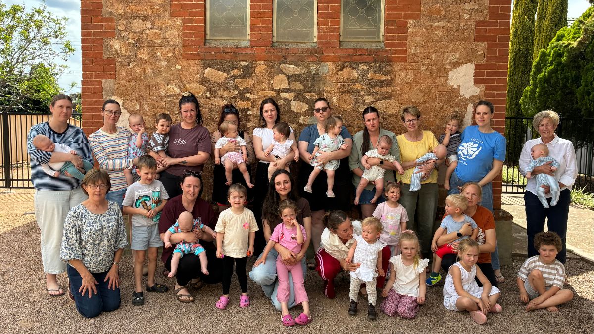 Mums and grandmothers gathered at a local Australian Breastfeeding Association meeting.