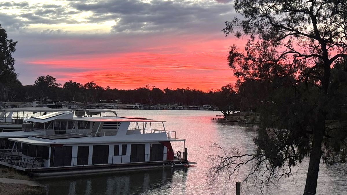 Foxtale Houseboats on sunset