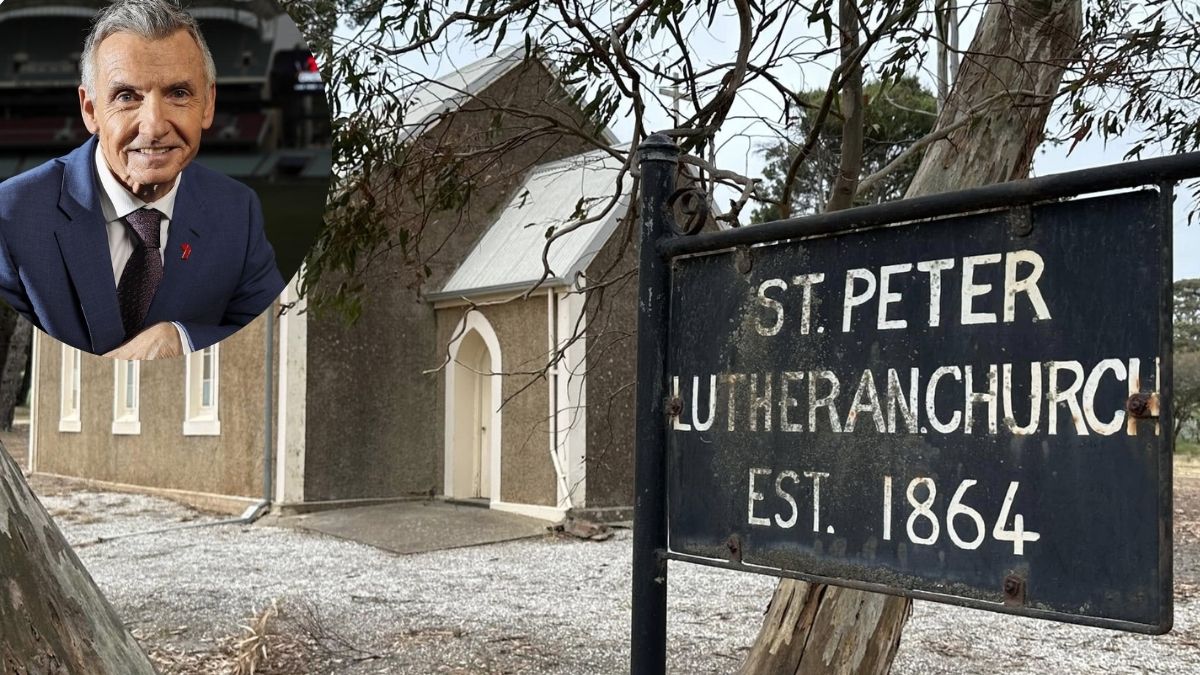 Bruce McAvaney’s family story leads to Peter’s Hill in SA's Mid North. A local church, a film crew and a community preserving its past.