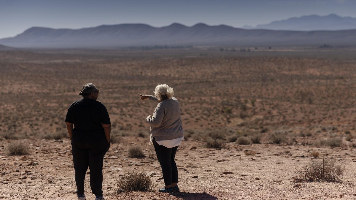 Woven Within Stars curator Marika Davies and artist Regina McKenzie